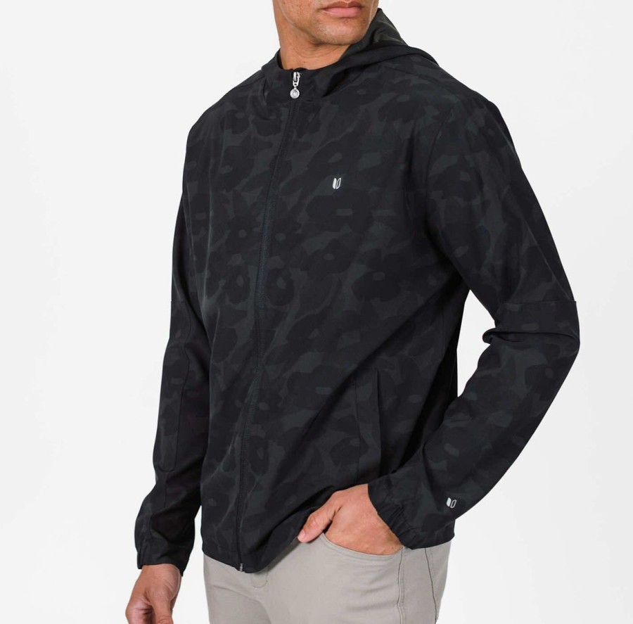 Men Linksoul Windbreakers | Printed Stormer Hooded Full-Zip Windbreaker