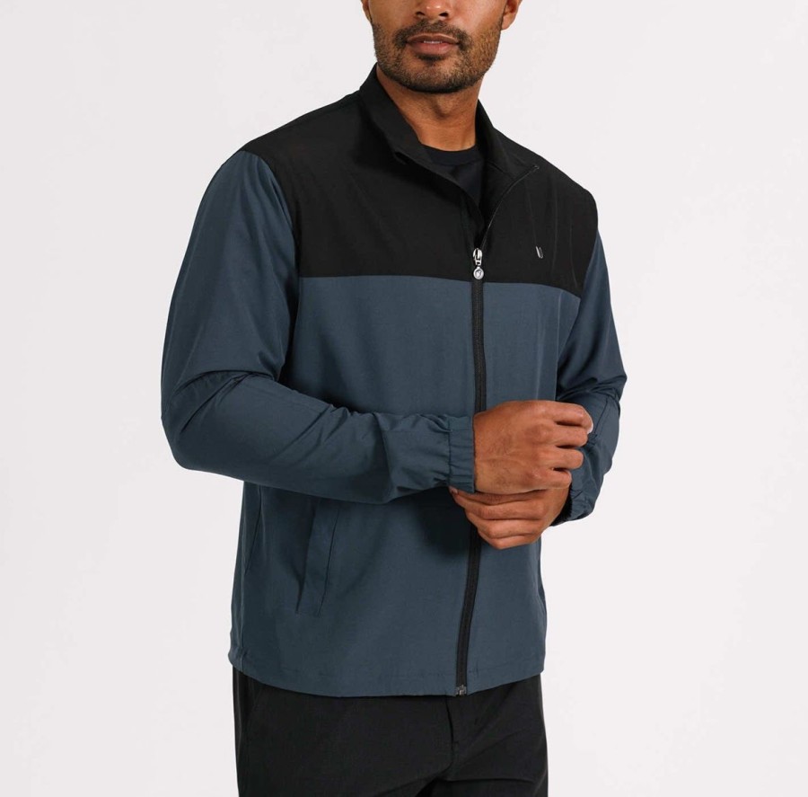 Men Linksoul Jackets & Zip Layers | Colorblock Stormer Full-Zip Windbreaker