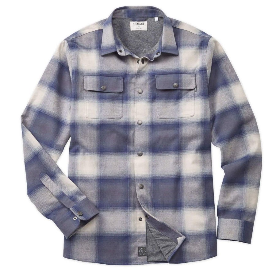 Men Linksoul Full Buttons | Plaid Shirt Jacket