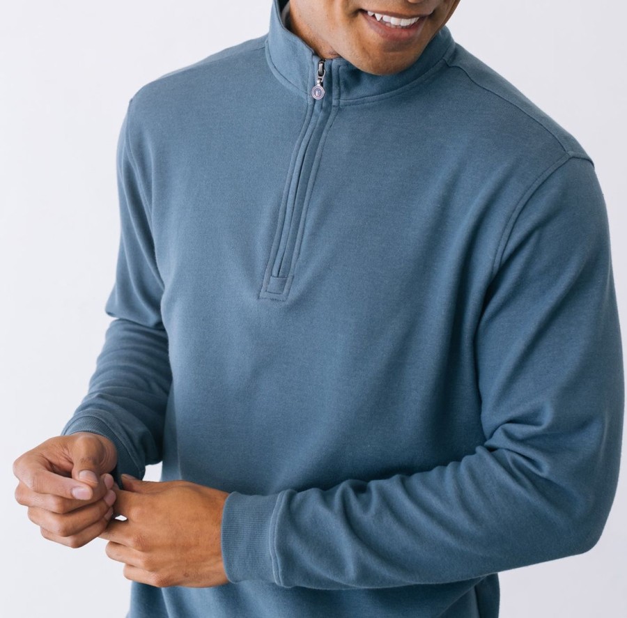 Men Linksoul Jackets & Zip Layers | Double-Knit Quarter-Zip