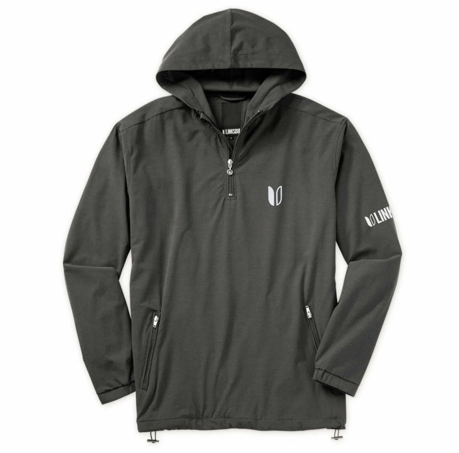 Men Linksoul Outerwear | Tour Logo Boardwalker Ac Hooded Quarter-Zip