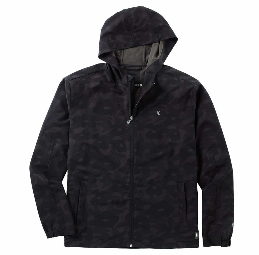 Men Linksoul Outerwear | Printed Stormer Hooded Full-Zip Windbreaker