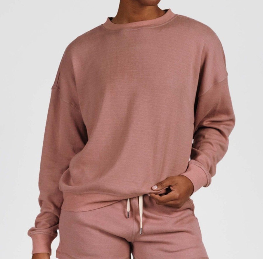 Women Linksoul | Women'S Double-Knit Crew Sweatshirt