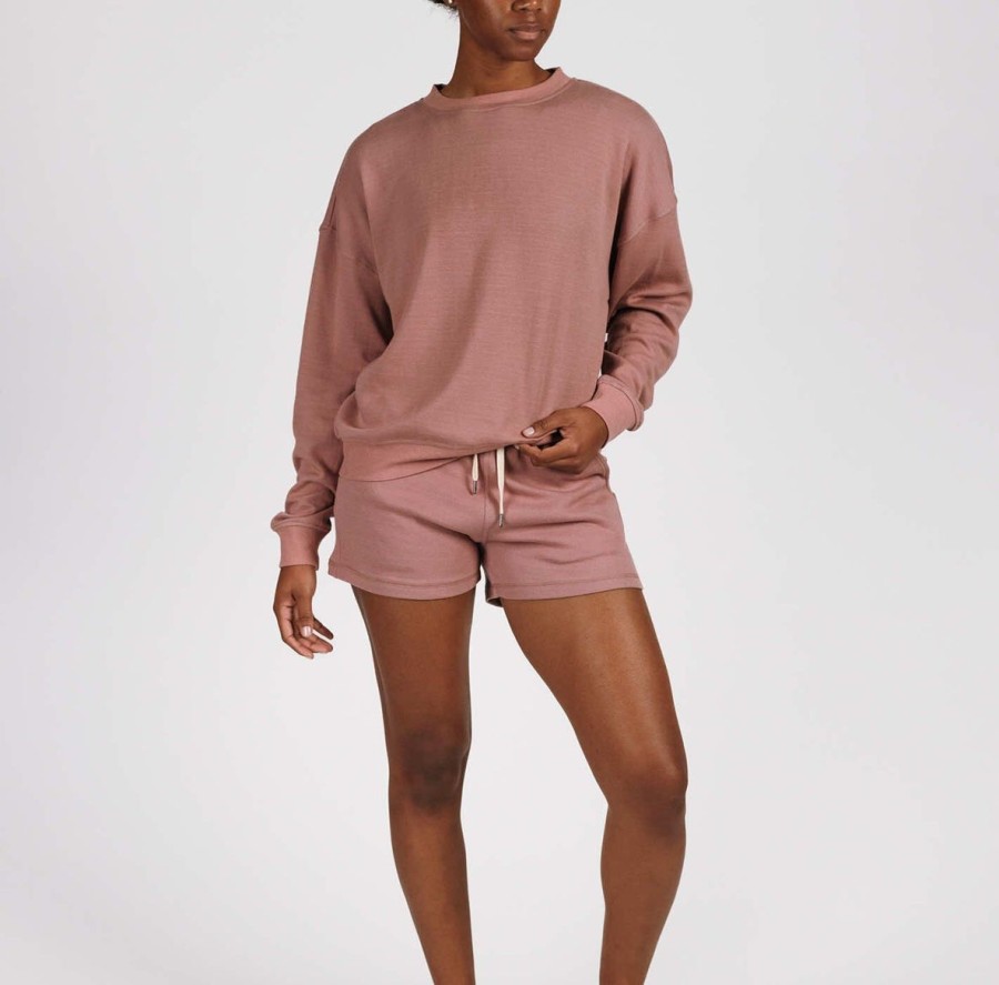 Women Linksoul | Women'S Double-Knit Crew Sweatshirt