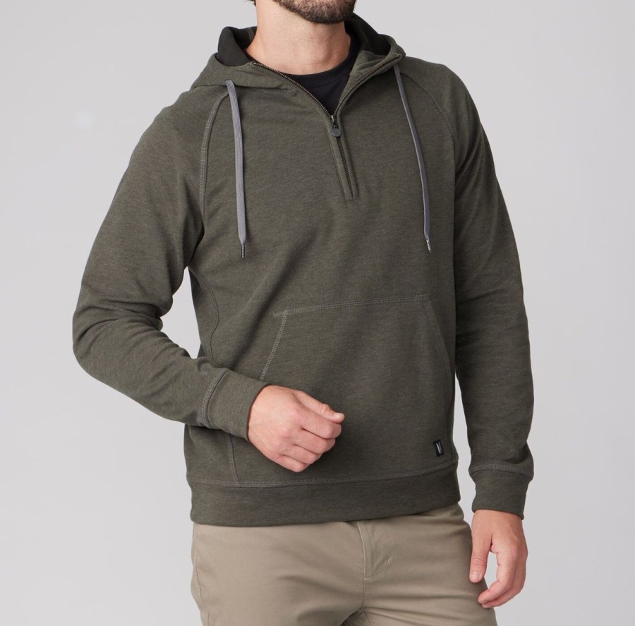 Men Linksoul Sweaters & Pullovers | Driver Quarter-Zip Hoodie