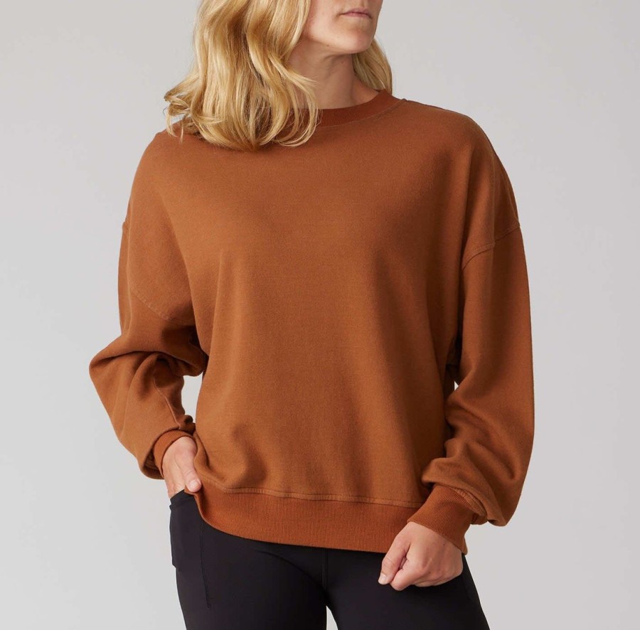 Women Linksoul | Women'S Double-Knit Crew Sweatshirt