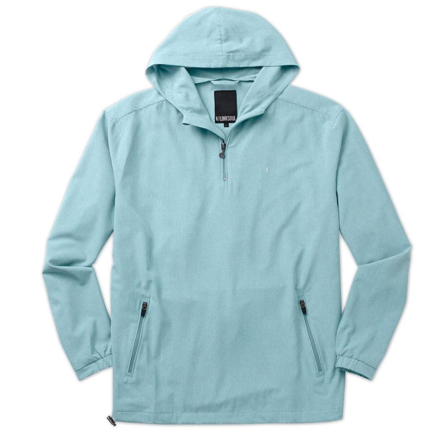 Men Linksoul Windbreakers | Boardwalker Ac Hooded Quarter-Zip