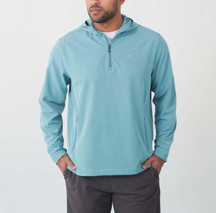 Men Linksoul Windbreakers | Boardwalker Ac Hooded Quarter-Zip