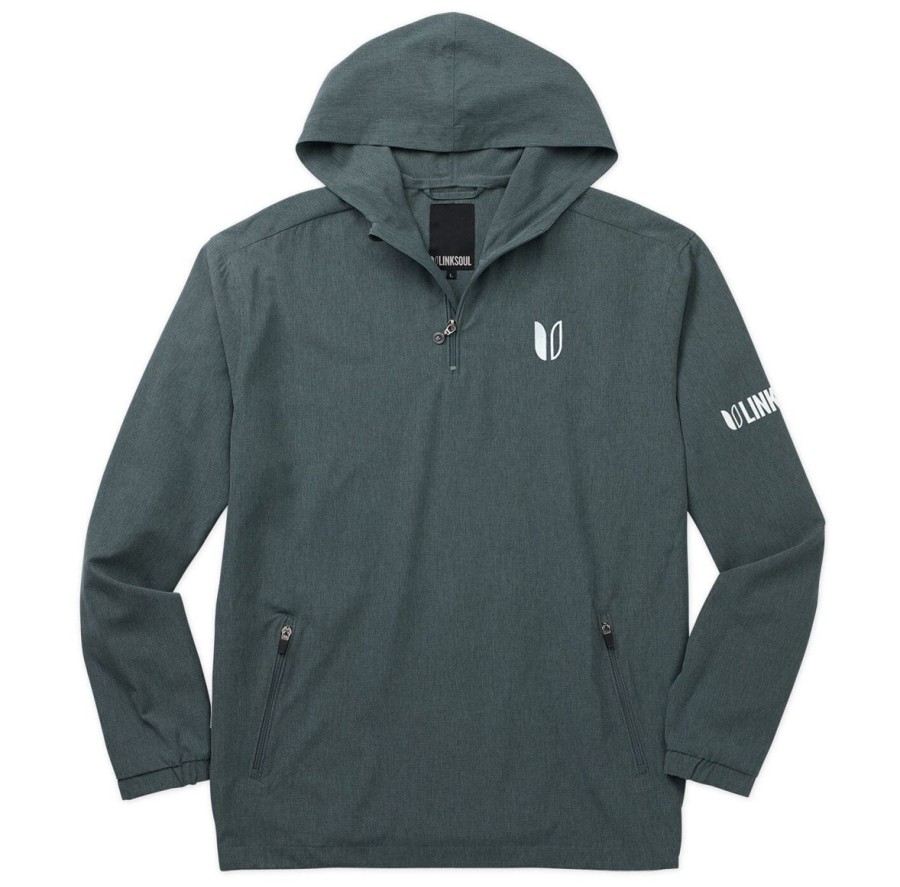 Men Linksoul Windbreakers | Tour Logo Boardwalker Ac Hooded Quarter-Zip