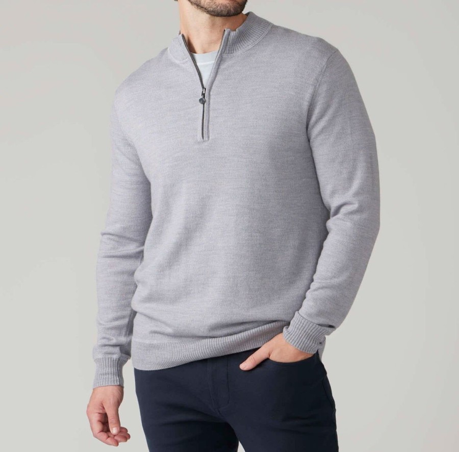 Men Linksoul Jackets & Zip Layers | Melbourne Easy-Care Merino Quarter-Zip