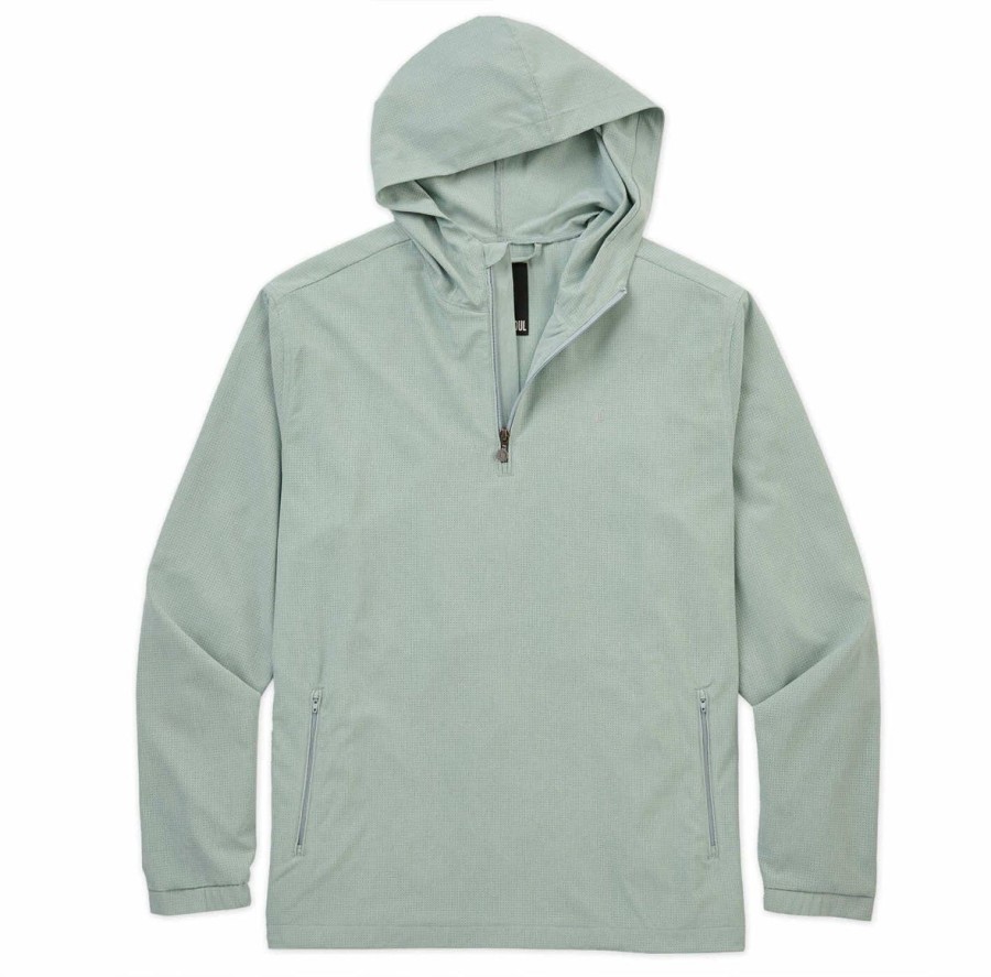 Men Linksoul Windbreakers | Boardwalker Ac Hooded Quarter-Zip